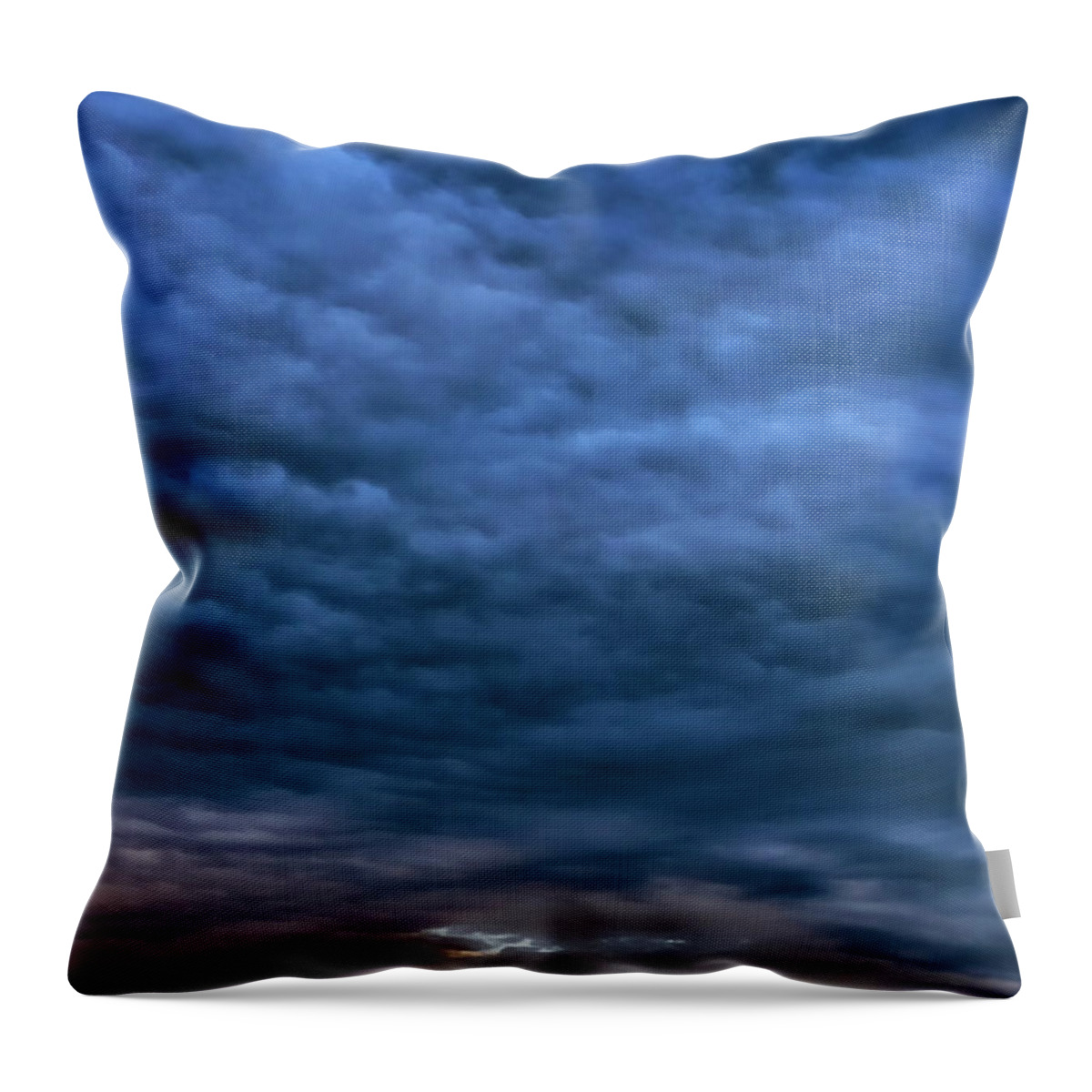 Stormy Sky Throw Pillow featuring the photograph Storm Clouds at Sunset #3 by Thomas R Fletcher