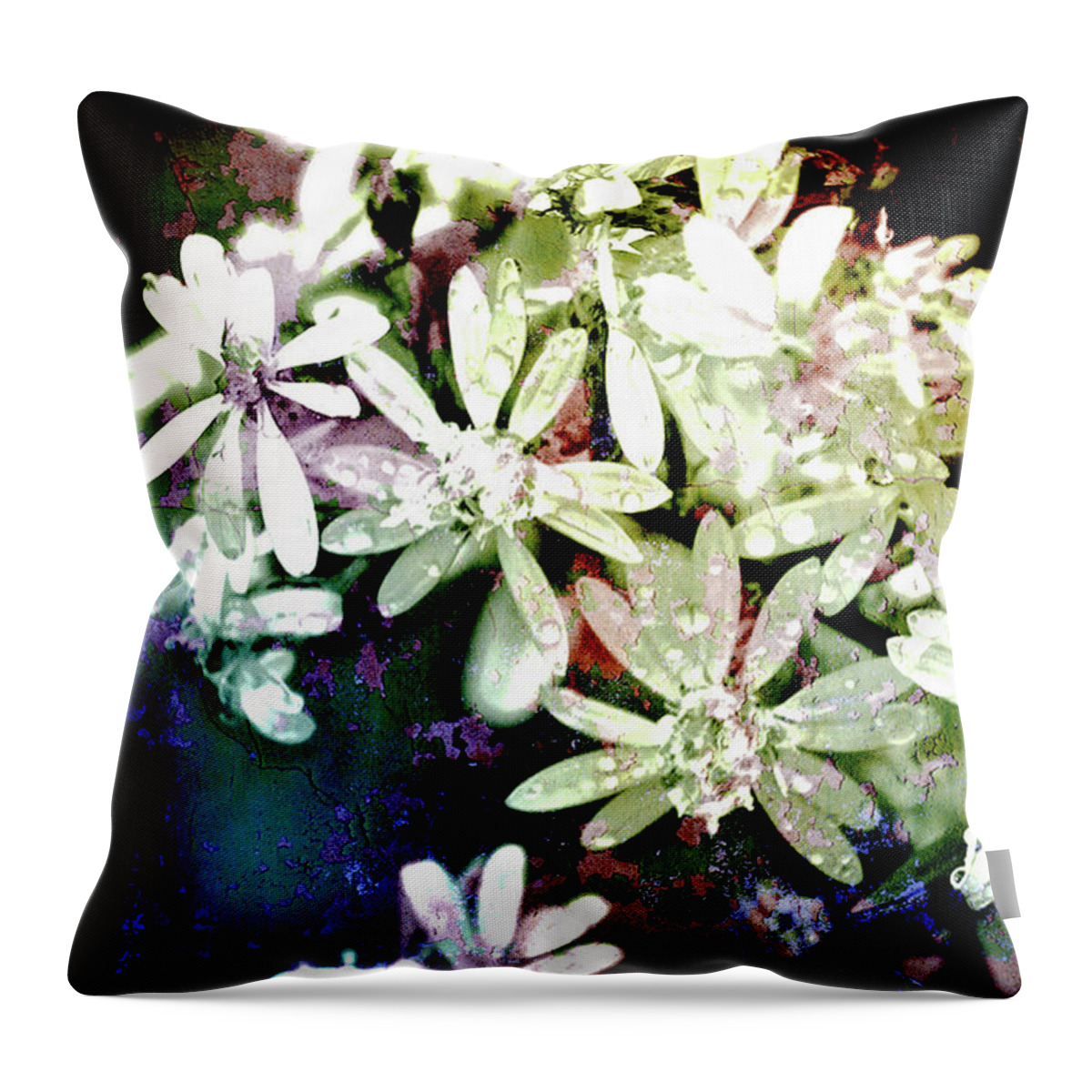 Texture Throw Pillow featuring the photograph Texture Flowers #3 by Prince Andre Faubert