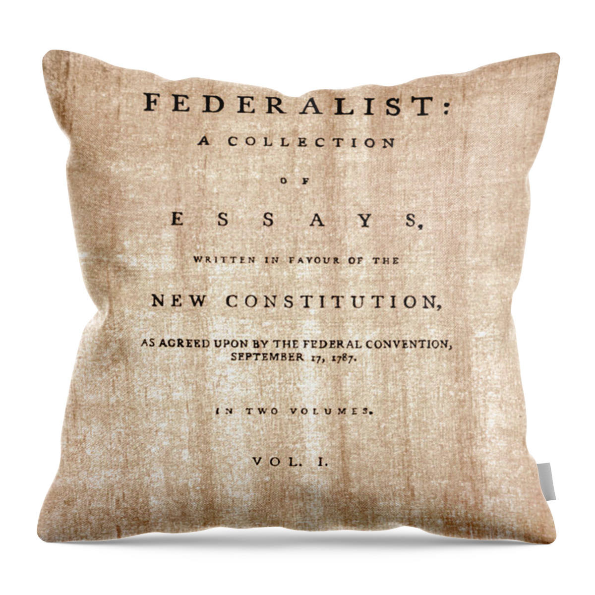 1788 Throw Pillow featuring the drawing The Federalist, 1788 #5 by Granger