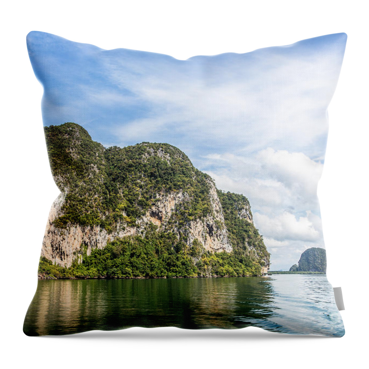 Koh Kradan Throw Pillow featuring the photograph The stunning Trang island #3 by Didier Marti