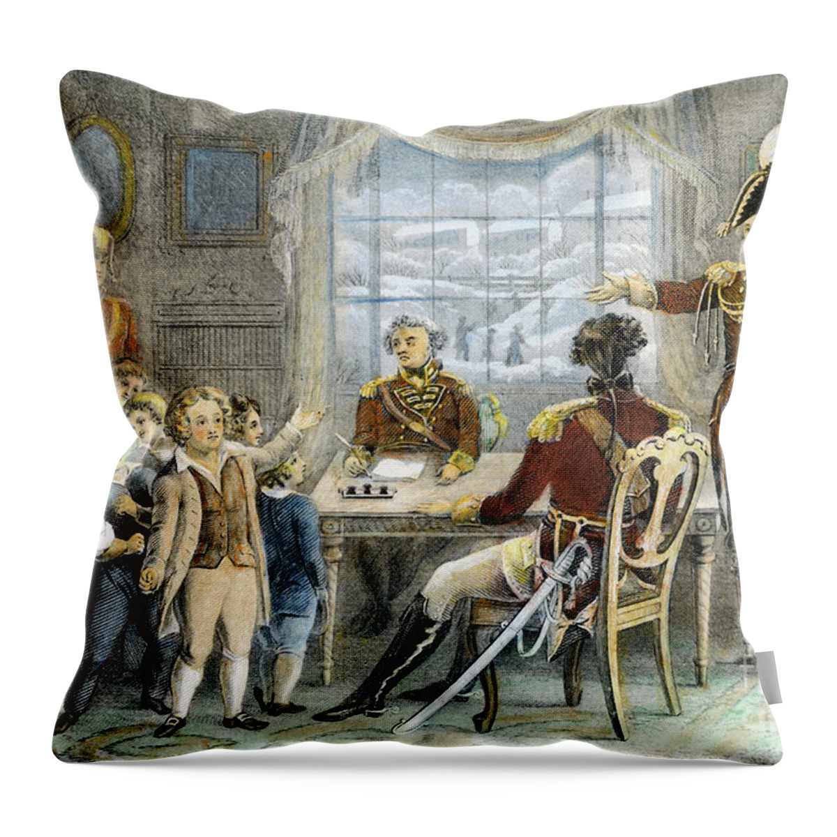 1774 Throw Pillow featuring the drawing Thomas Gage, 1721-1787 #3 by Granger
