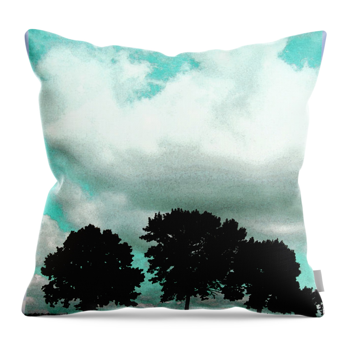 Throw Pillow featuring the photograph 3 Trees Series - #3 by Feather Redfox