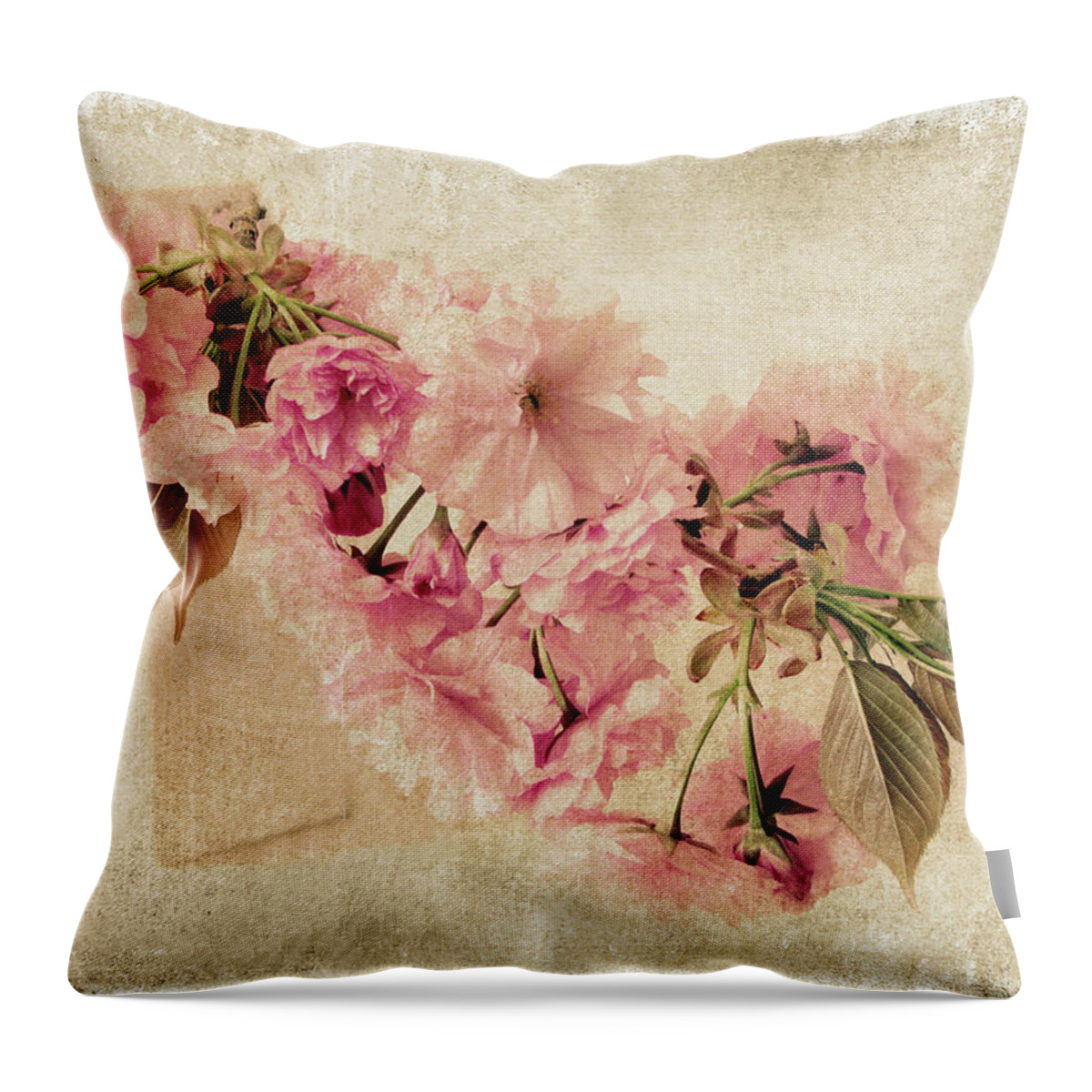 Floral Throw Pillow featuring the photograph Vintage Blossom #2 by Jessica Jenney
