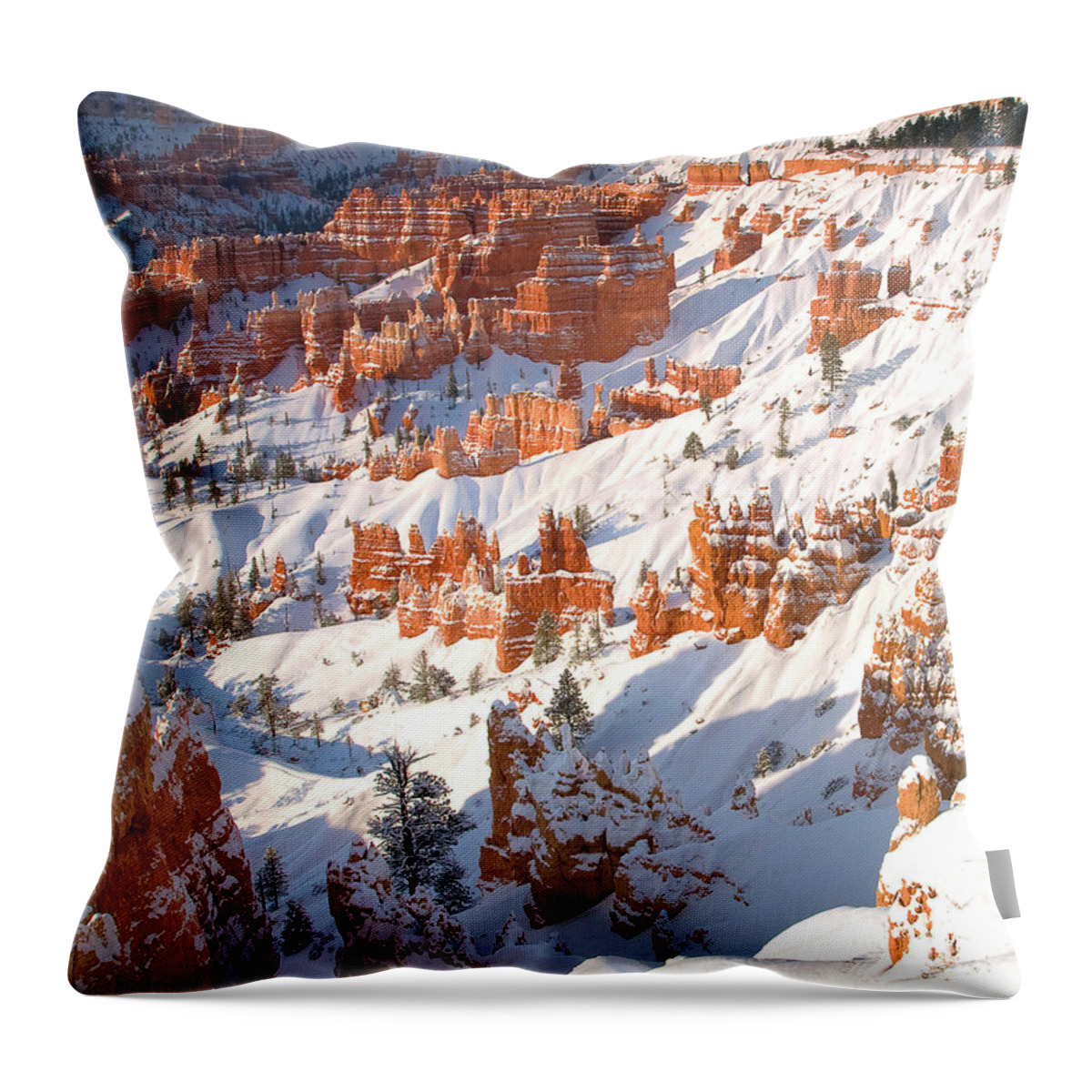Dave Welling Throw Pillow featuring the photograph Winter Sunrise Bryce Canyon National Park Utah #3 by Dave Welling