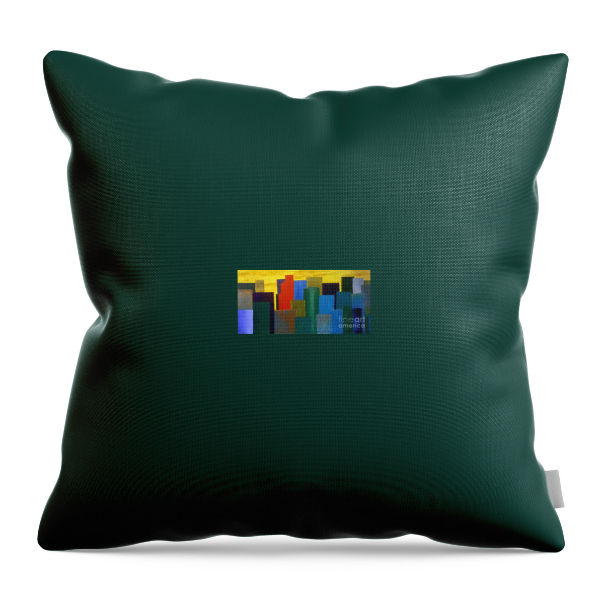 Abstract Throw Pillow featuring the painting 3 X Over - SOLD by Paul Anderson