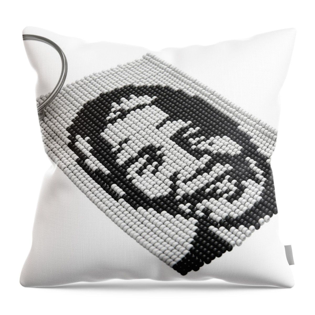 Nelson Mandela Throw Pillow featuring the digital art Zulu Bead Keyring #3 by Allan Swart