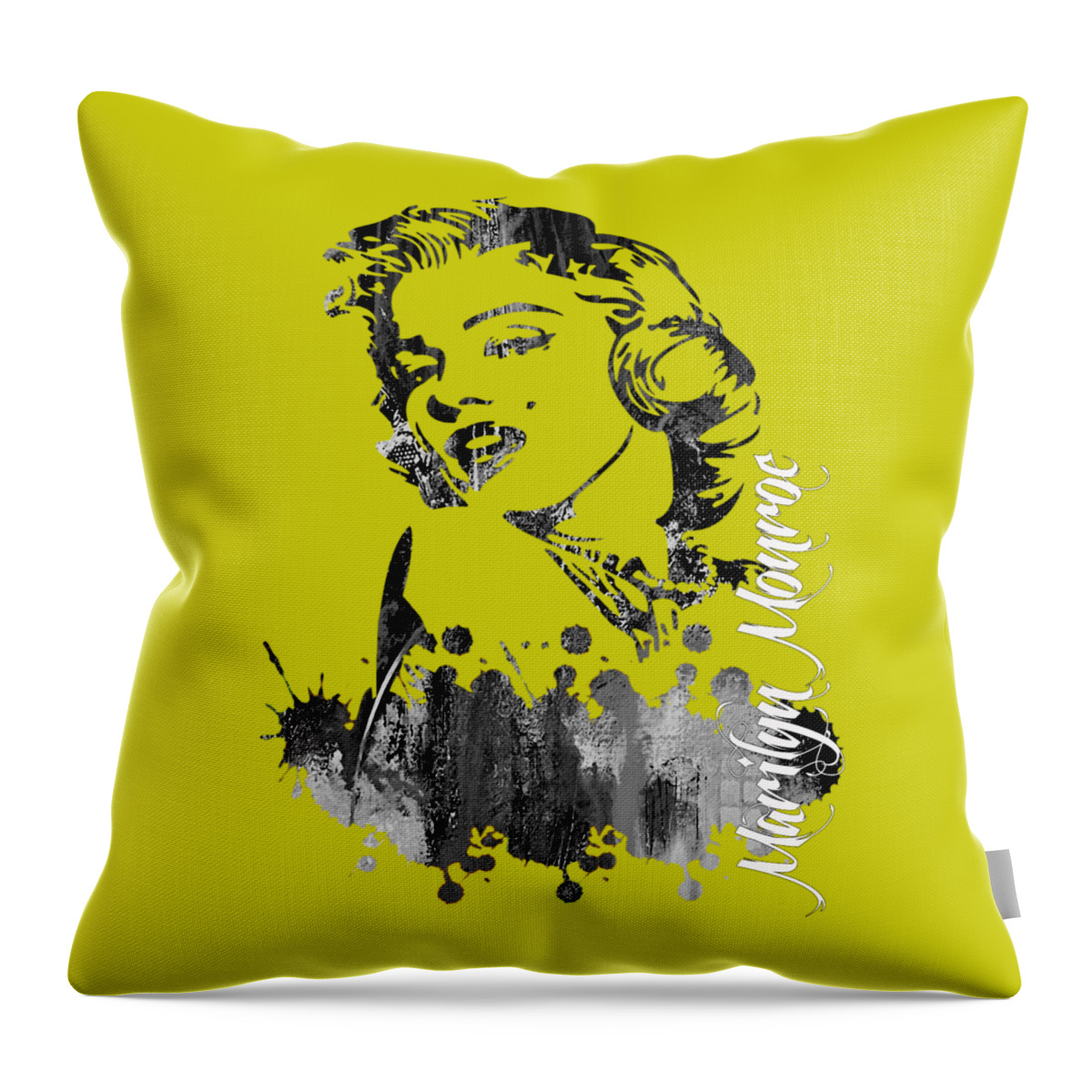 Marilyn Monroe Throw Pillow featuring the mixed media Marilyn Monroe Collection #33 by Marvin Blaine