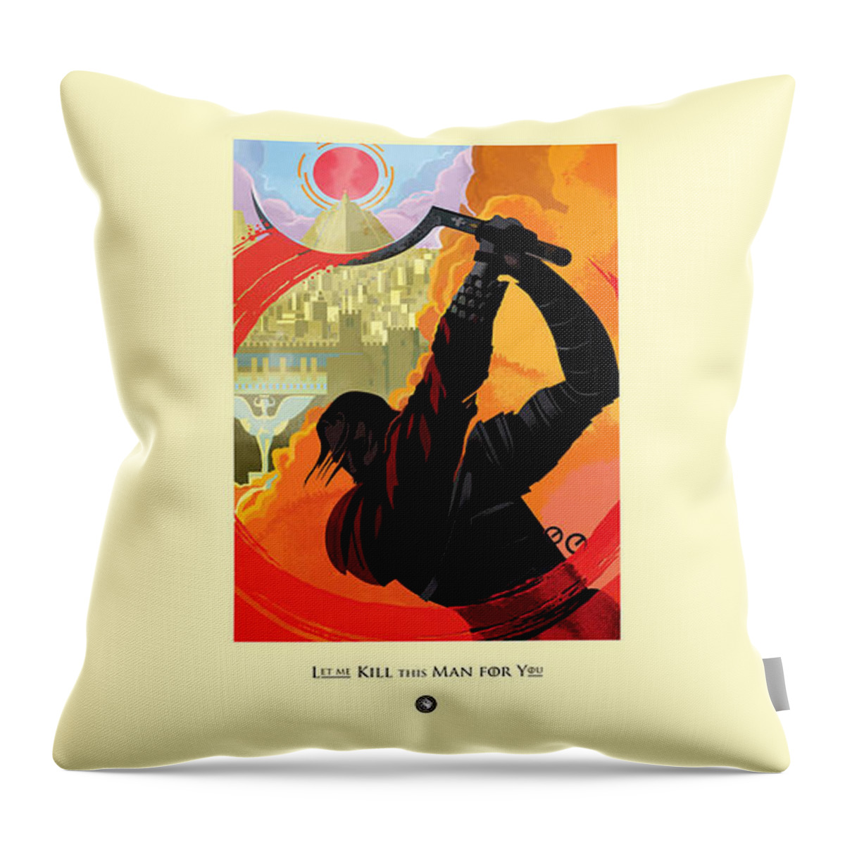 Game Of Thrones Throw Pillow featuring the digital art Game Of Thrones #33 by Super Lovely