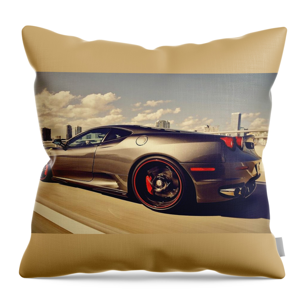 Ferrari Throw Pillow featuring the photograph Ferrari #34 by Jackie Russo
