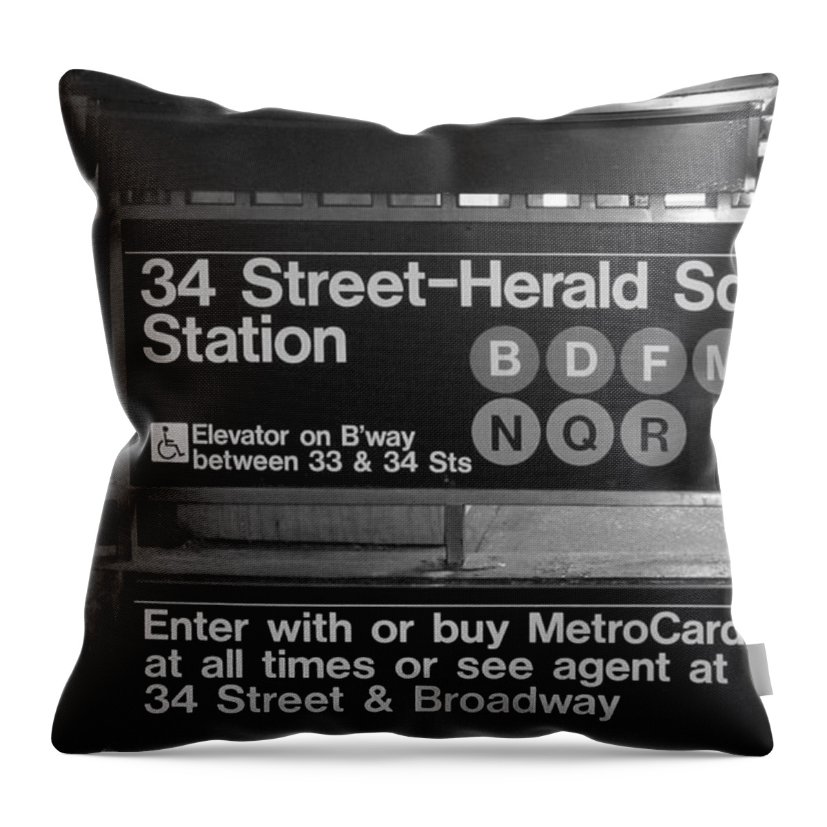 New York City Throw Pillow featuring the photograph 34th Street by Debbi Granruth