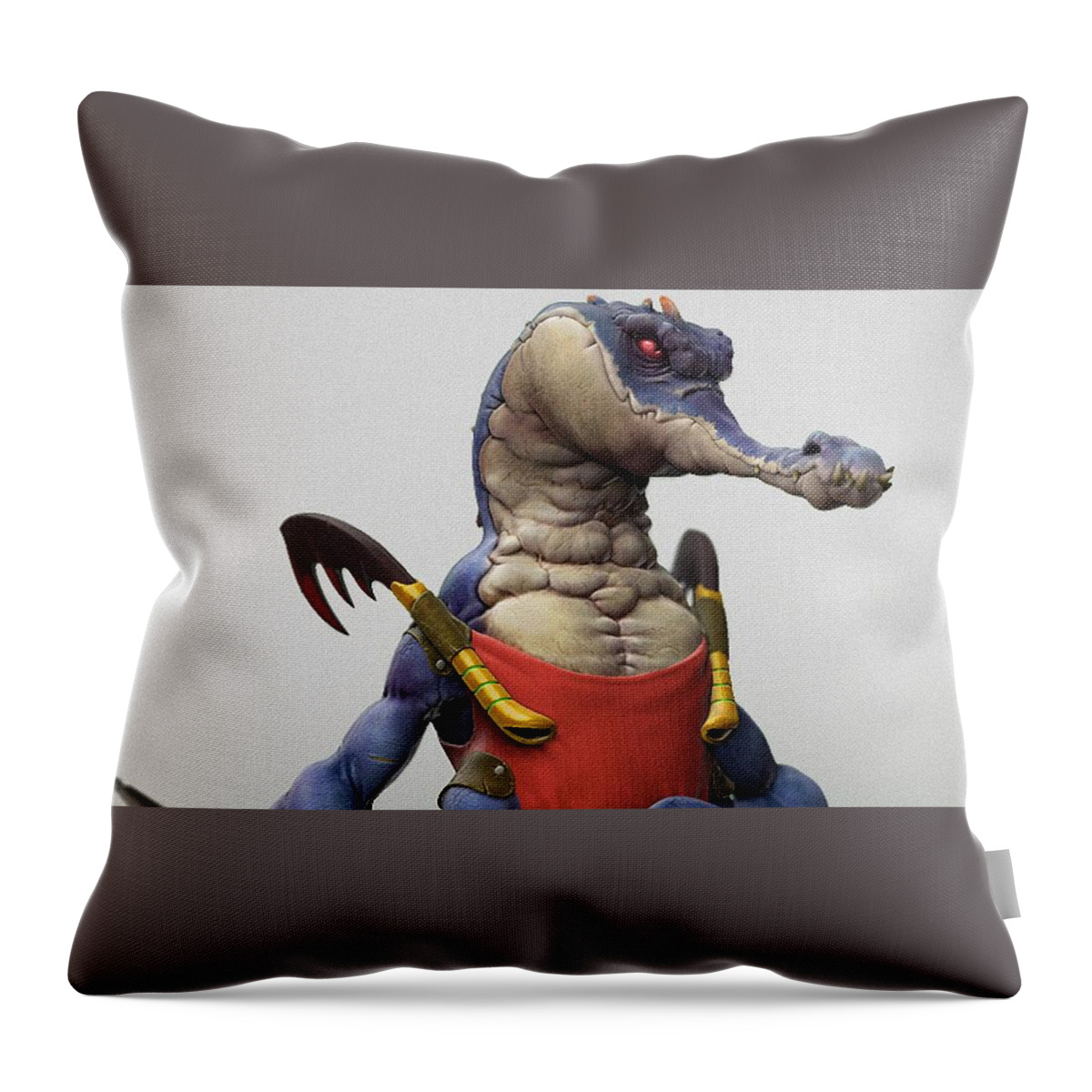 Creature Throw Pillow featuring the digital art Creature #35 by Super Lovely