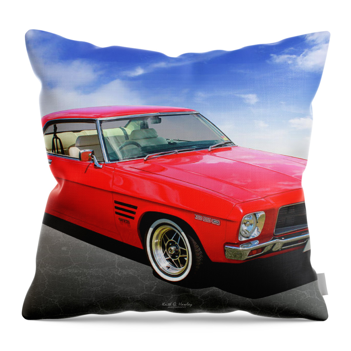 Car Throw Pillow featuring the photograph 350 Gts by Keith Hawley