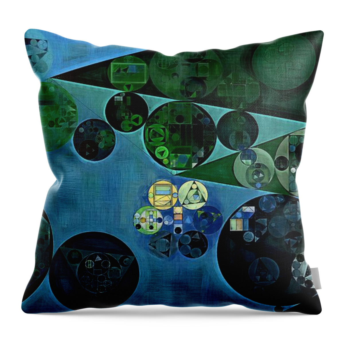 Abstract Throw Pillow featuring the digital art Abstract painting - Onyx #36 by Vitaliy Gladkiy