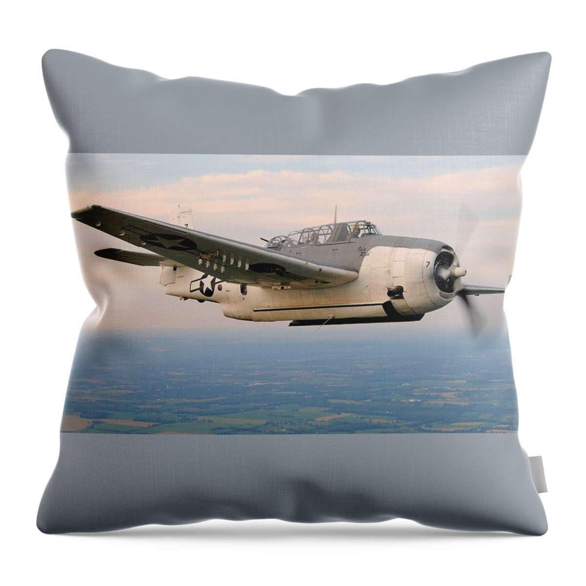 Aircraft Throw Pillow featuring the digital art Aircraft #38 by Super Lovely