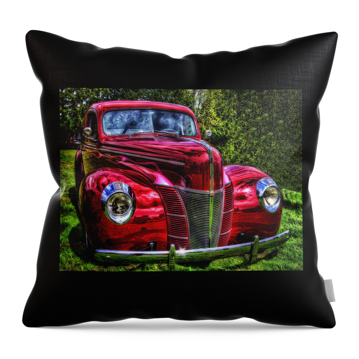 39 Ford Coupe Throw Pillow featuring the photograph 39 Ford Coupe by Thom Zehrfeld