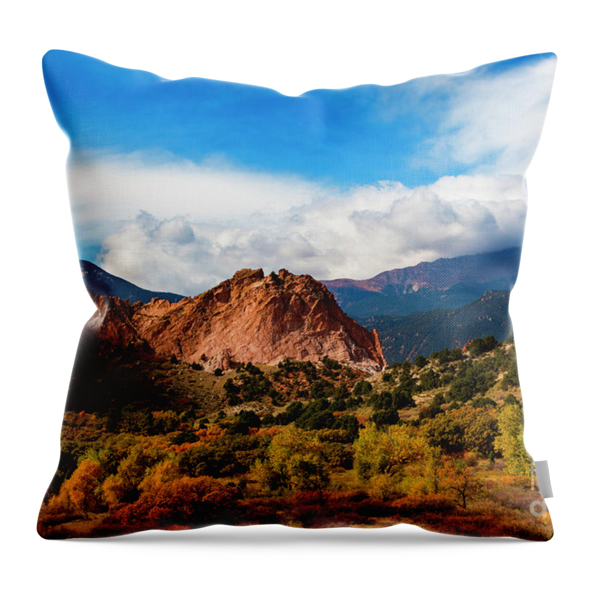 Aspen Throw Pillow featuring the photograph Autumn in Garden of the Gods #4 by Steven Krull