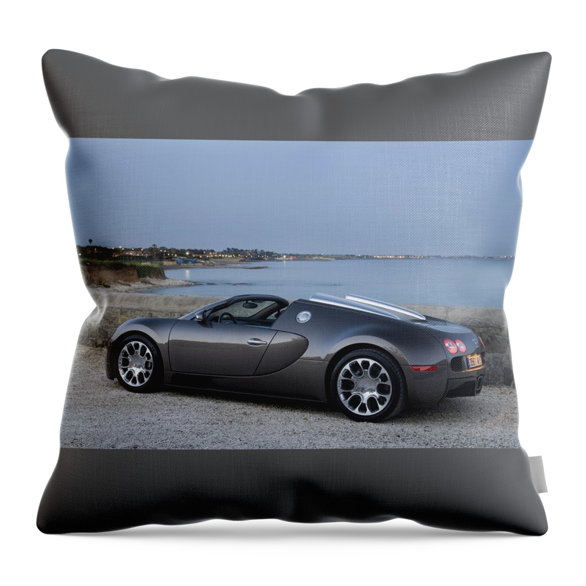 Bugatti Veyron Throw Pillow featuring the digital art Bugatti Veyron #4 by Super Lovely
