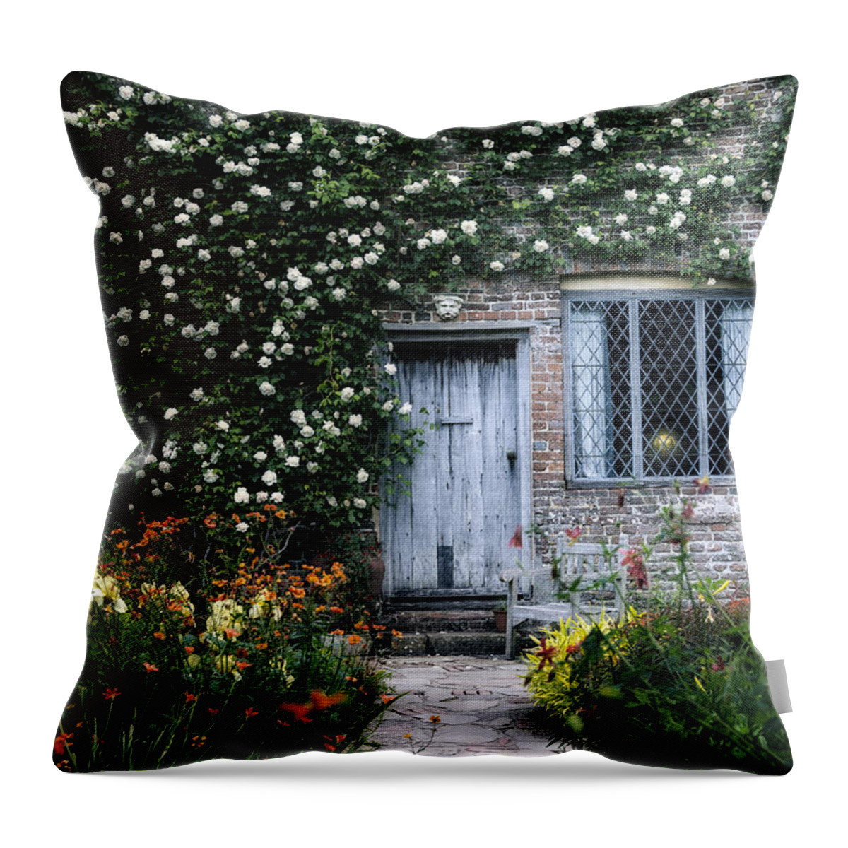 Cottage Throw Pillow featuring the photograph English cottage #4 by Joana Kruse