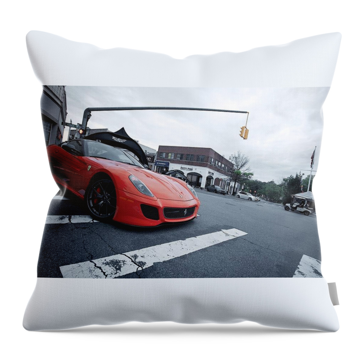Ferrari Throw Pillow featuring the photograph Ferrari #4 by Mariel Mcmeeking
