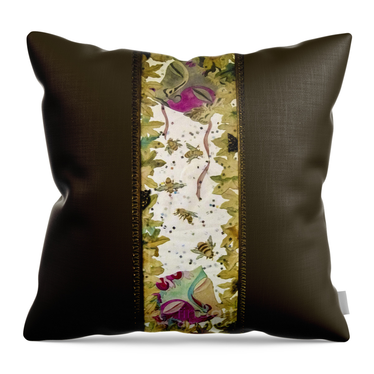 Insects Throw Pillow featuring the glass art Forgetting #5 by Alone Larsen