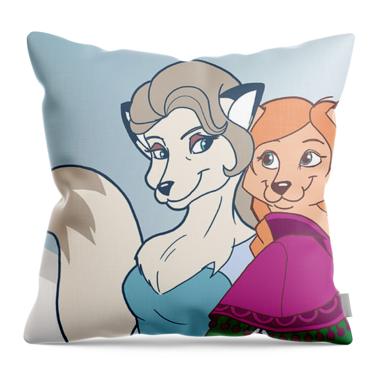 Frozen Throw Pillow featuring the digital art Frozen #4 by Super Lovely