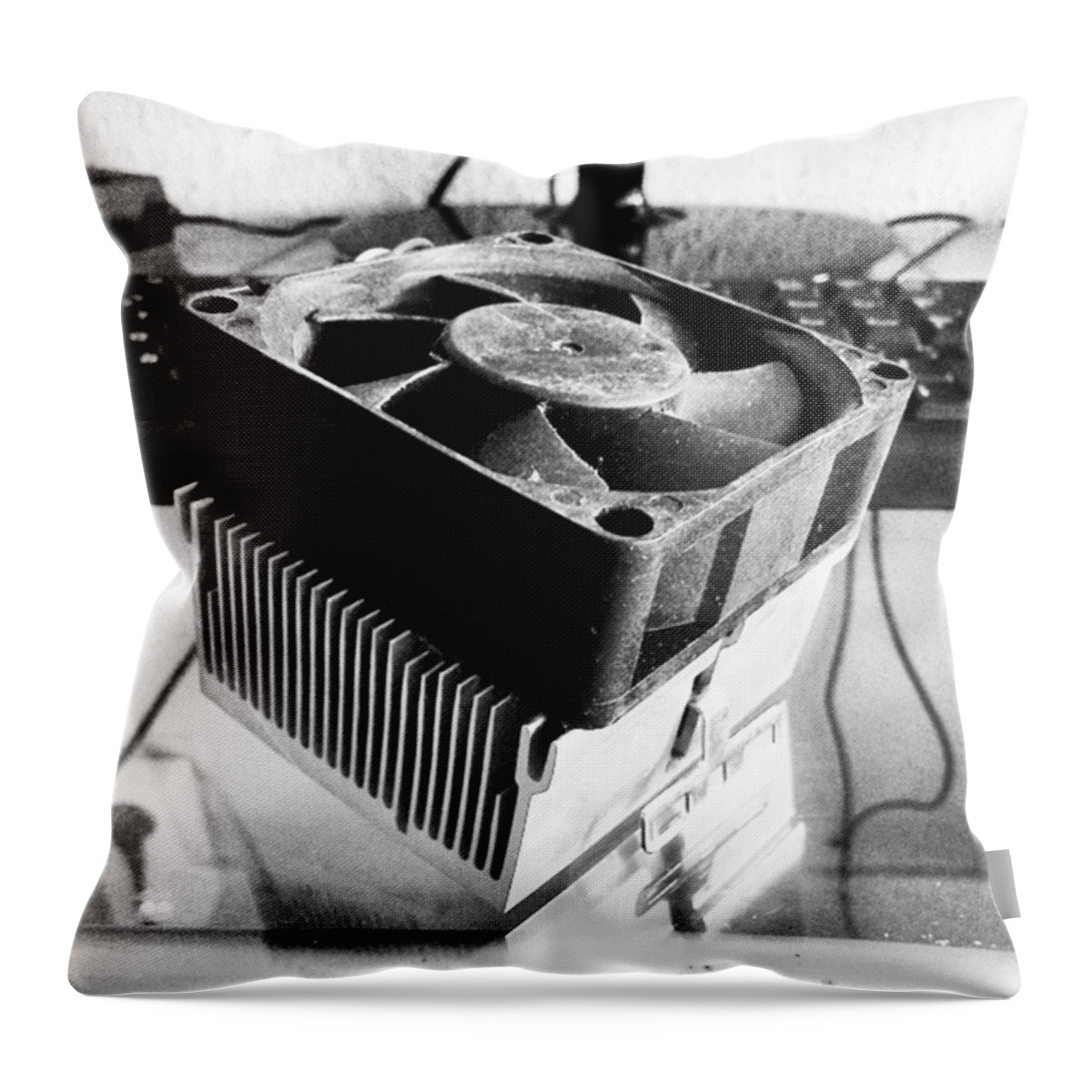 Techie Throw Pillow featuring the photograph #hters #hashtags #computers #device #4 by Andreas Rabe