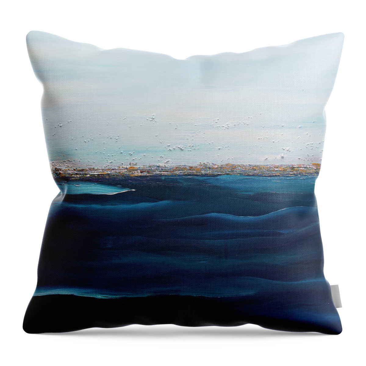 Seascape Throw Pillow featuring the painting Jewels of the Sea #4 by Dolores Deal