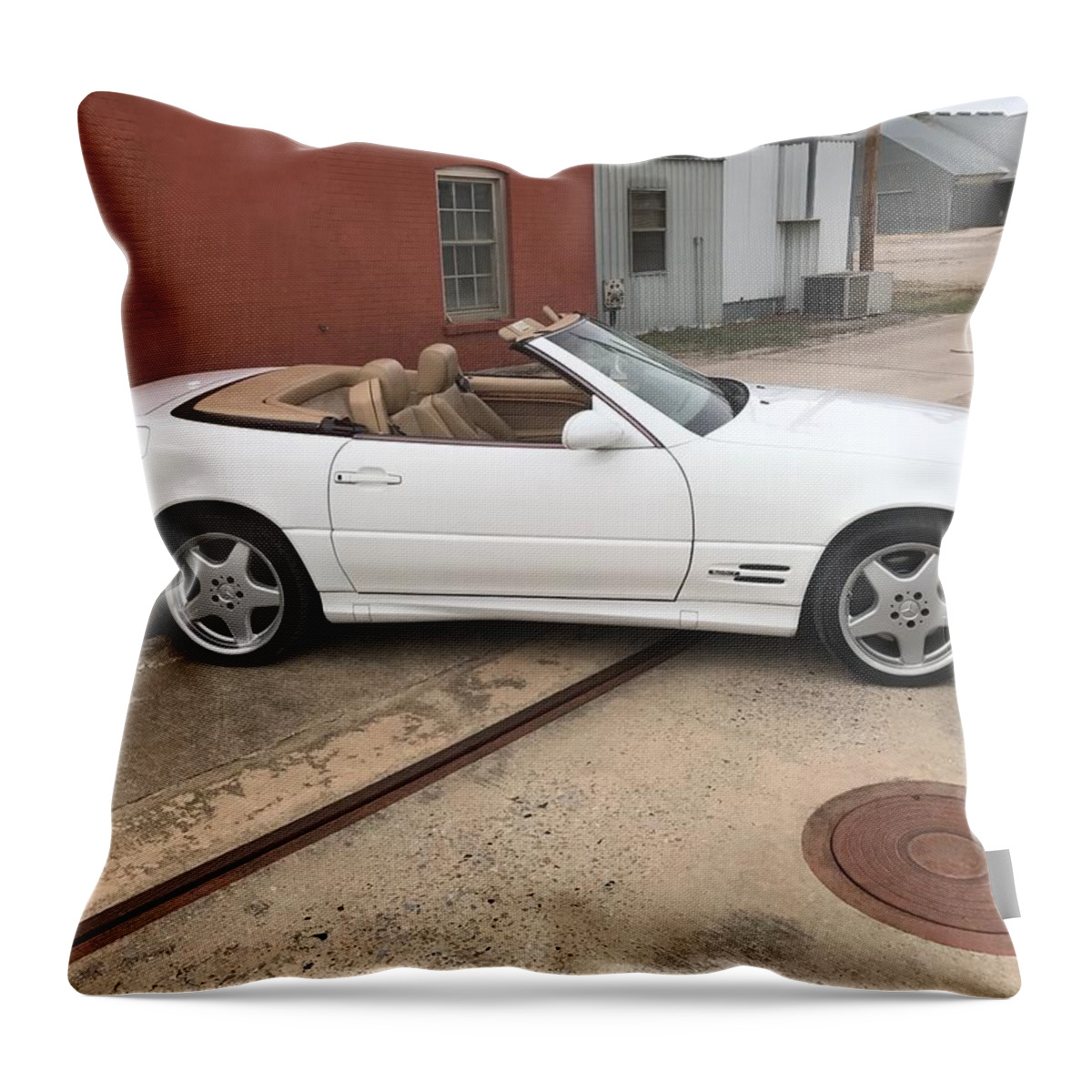 Mercedes-benz Sl500 Throw Pillow featuring the photograph Mercedes-Benz SL500 #4 by Jackie Russo