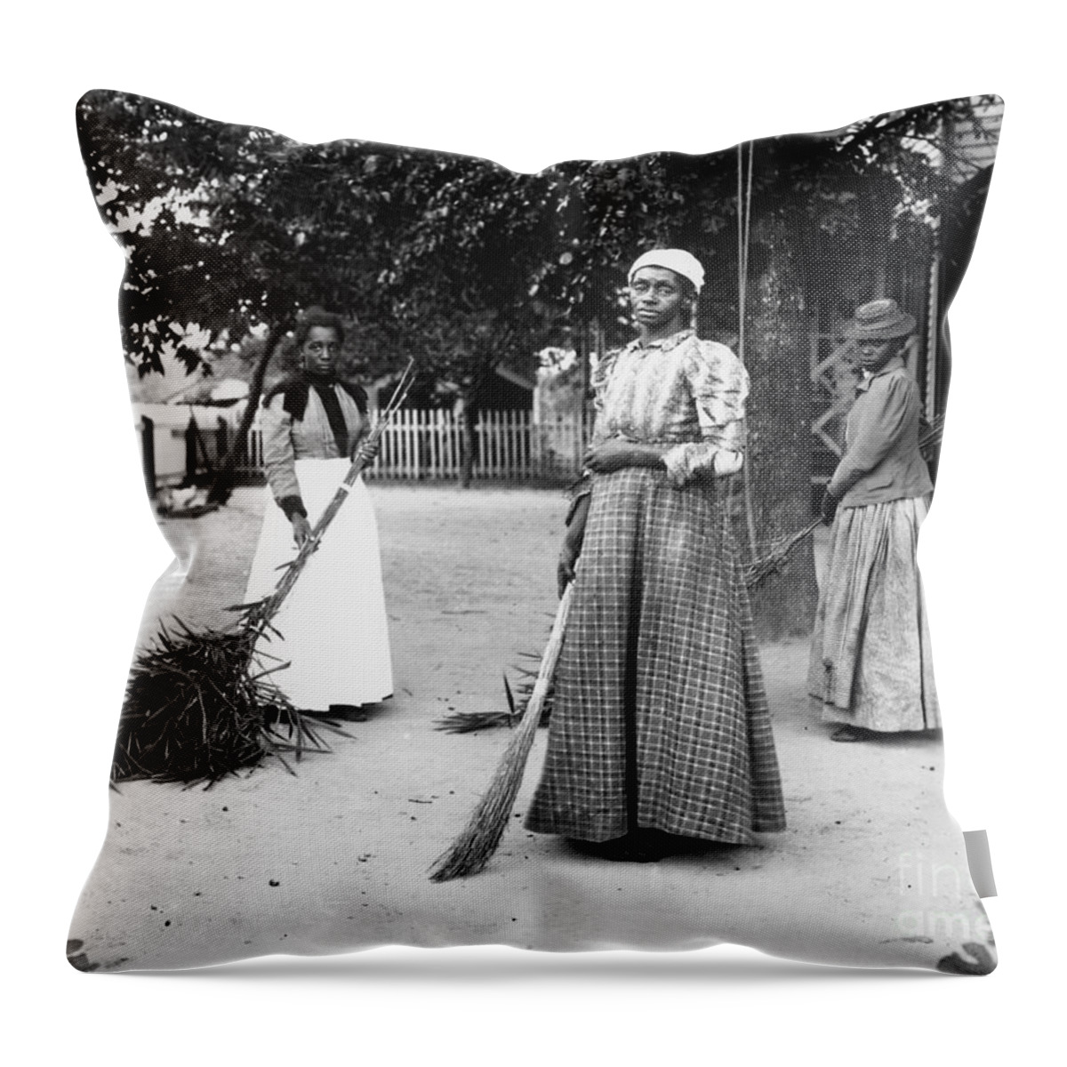 1899 Throw Pillow featuring the photograph Plantation Life #4 by Granger