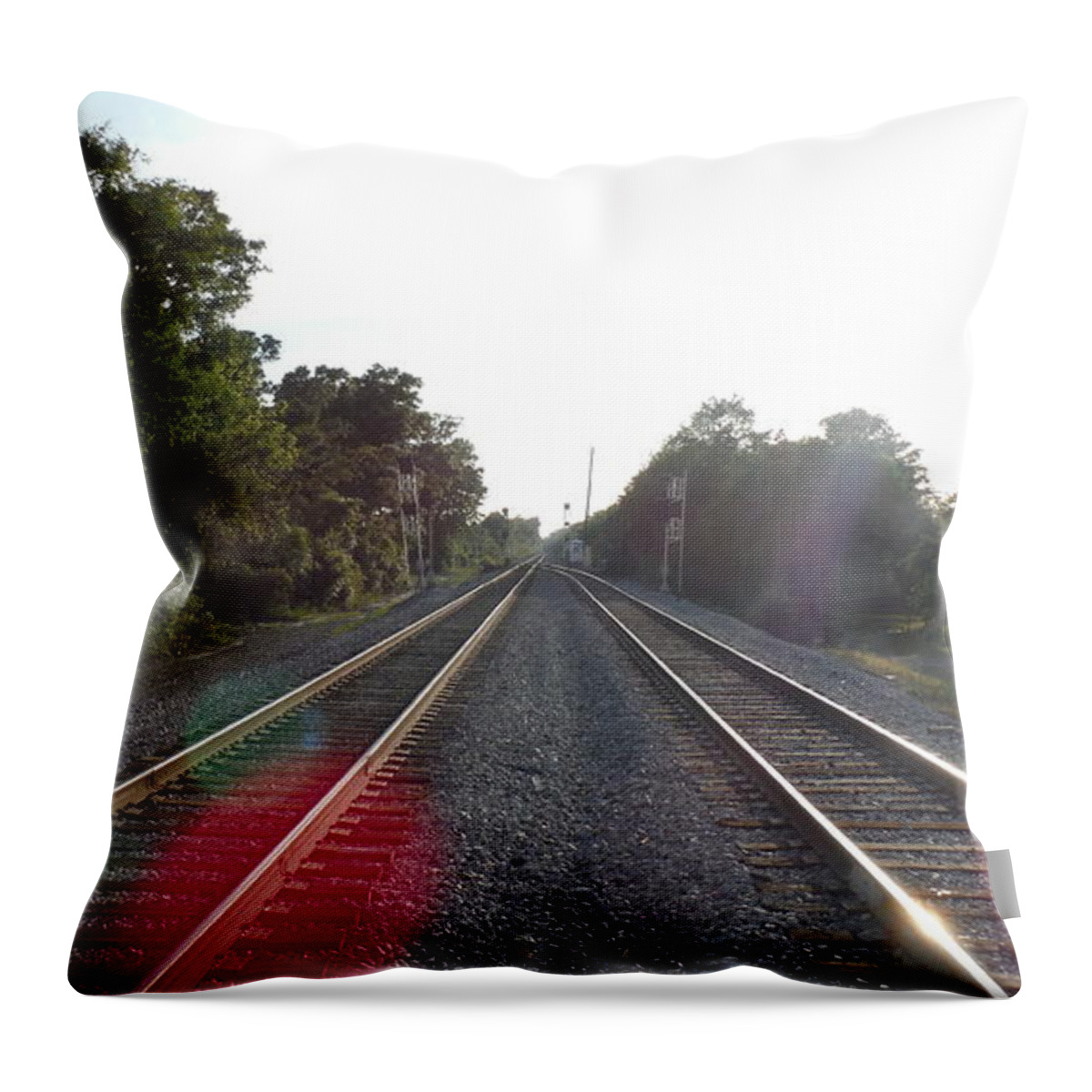 Railroad Throw Pillow featuring the photograph Railroad #4 by Jackie Russo