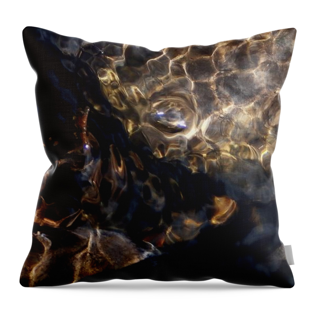 River Throw Pillow featuring the photograph River Stones #4 by Wolfgang Schweizer