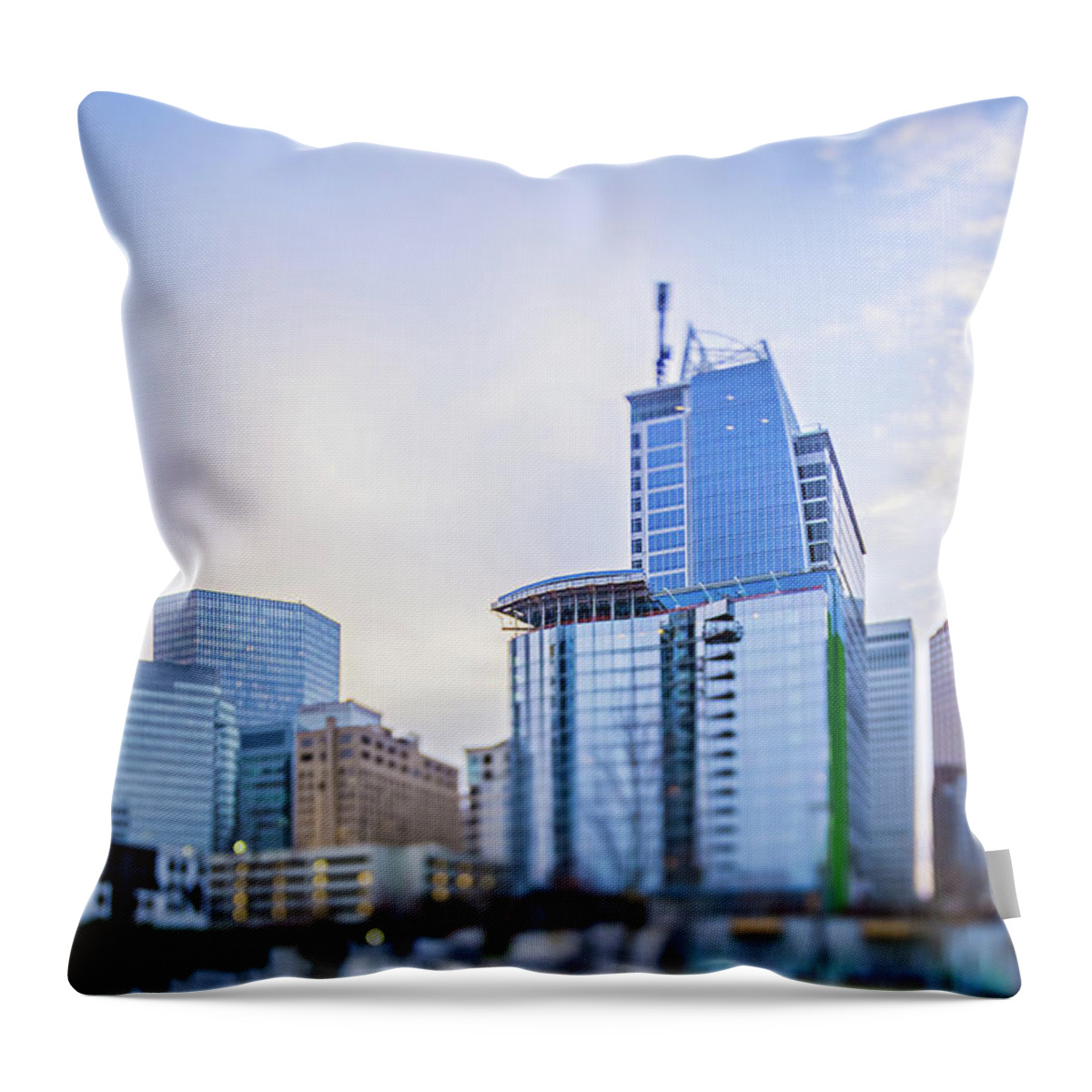 Charlotte Throw Pillow featuring the photograph Spring Time In Charlotte North Carolina #4 by Alex Grichenko