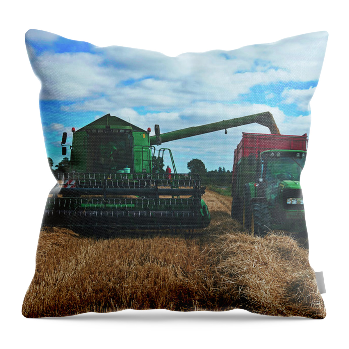 Harvest Throw Pillow featuring the photograph Sunset Harvest #4 by Mountain Dreams
