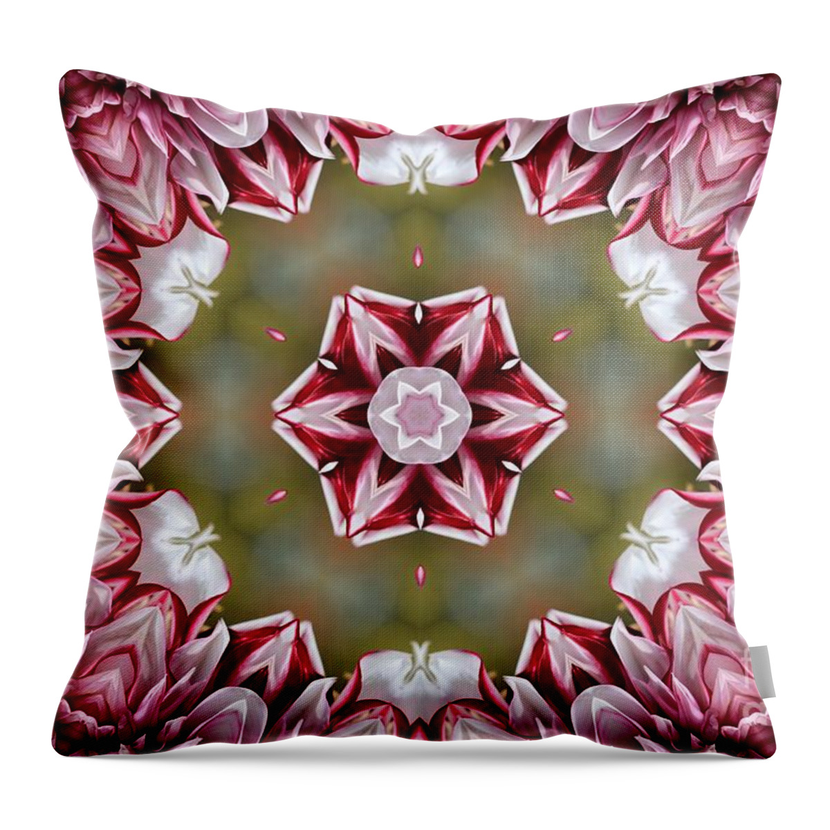 Mccombie Throw Pillow featuring the digital art Tartan Mandala #3 by J McCombie