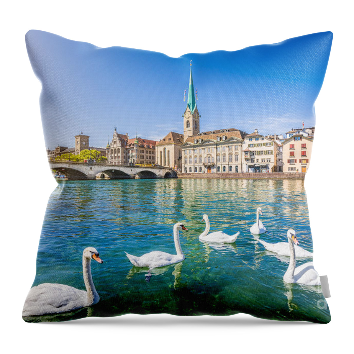 Alps Throw Pillow featuring the photograph Zurich #4 by JR Photography
