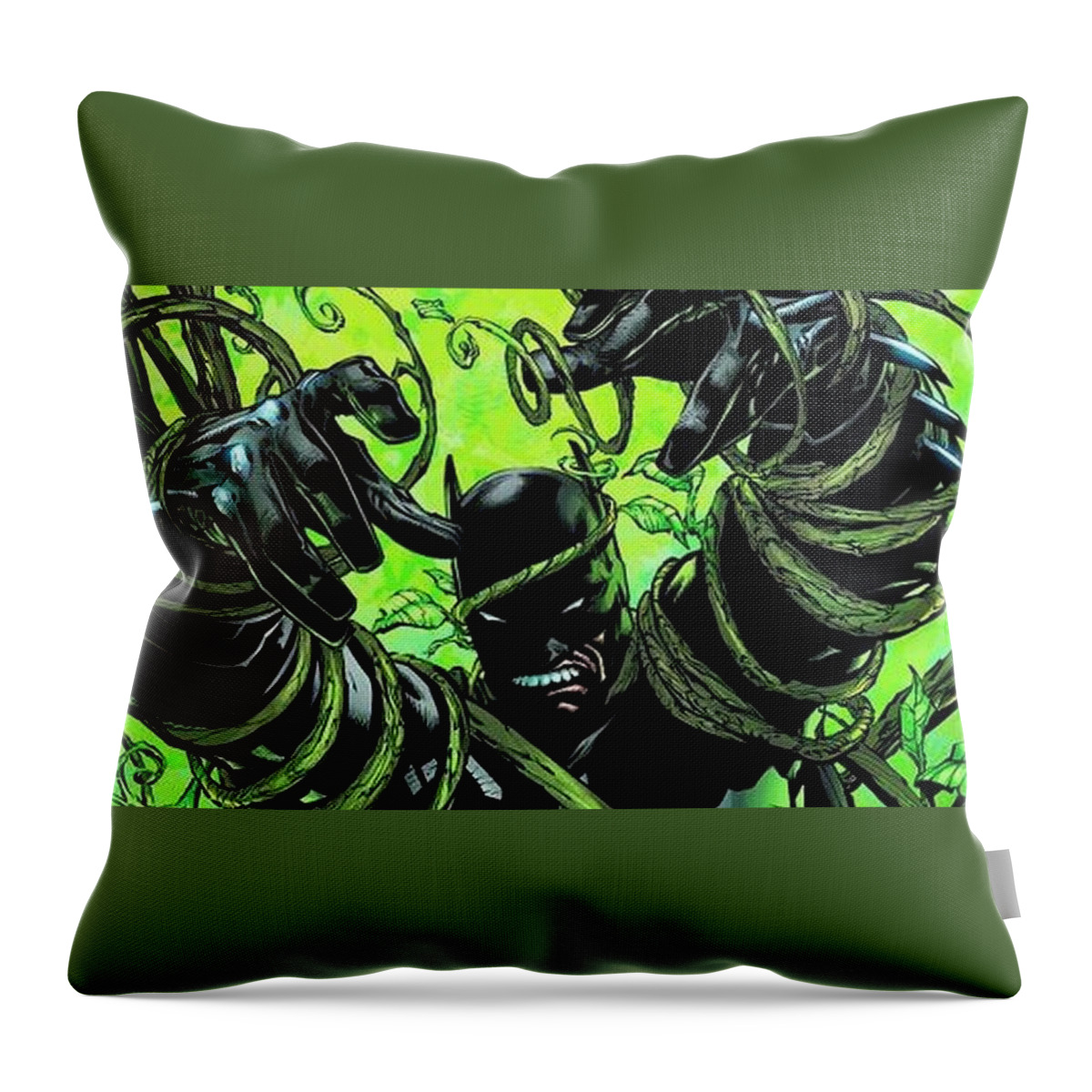 Batman Throw Pillow featuring the digital art Batman #41 by Super Lovely