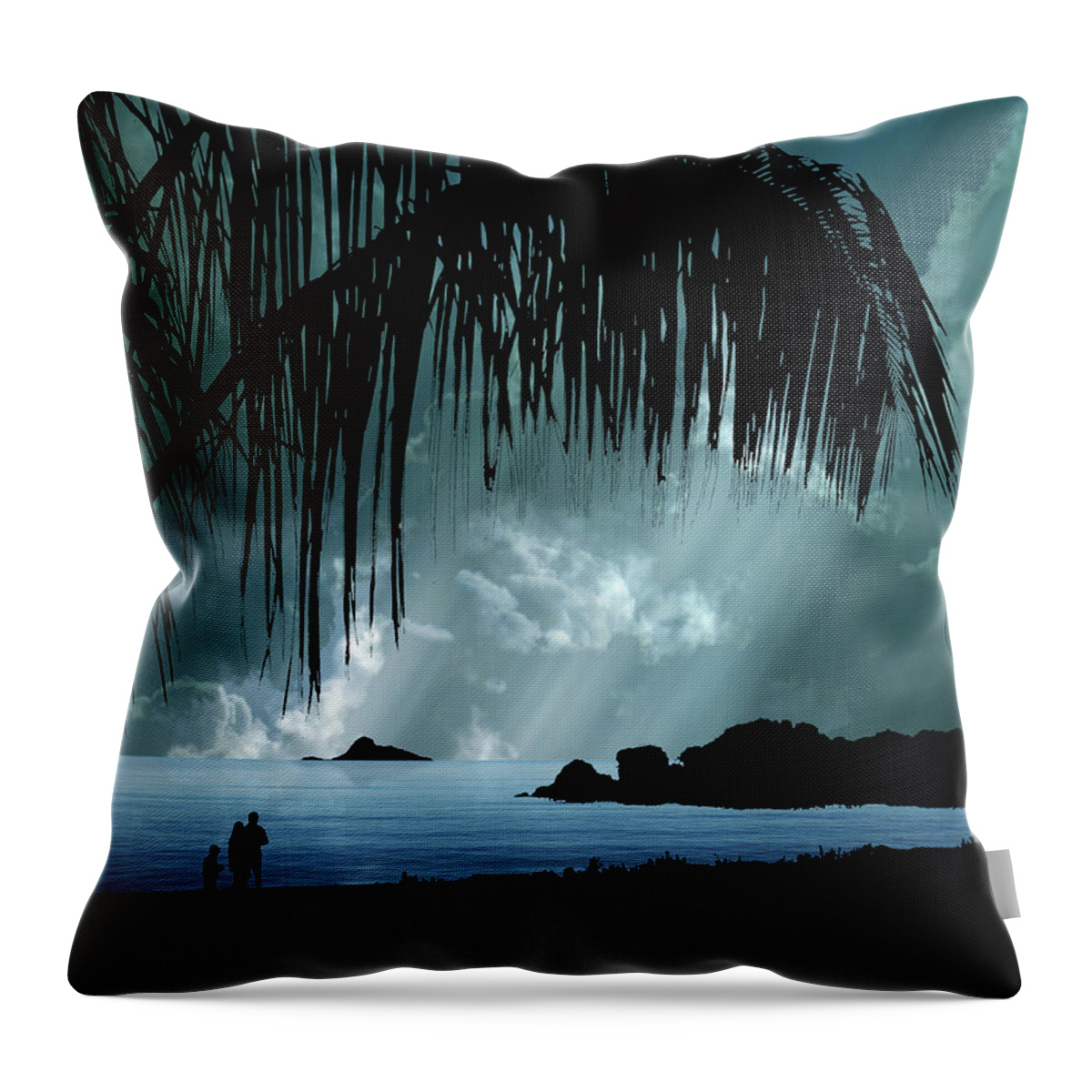 Palm Tree Throw Pillow featuring the photograph 4270 by Peter Holme III