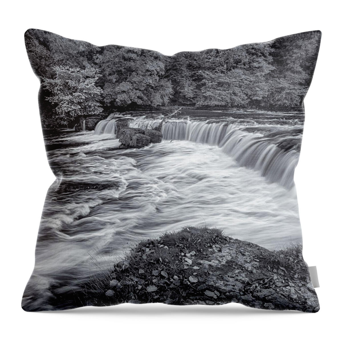 Waterfall Throw Pillow featuring the photograph Aysgarth Falls #43 by Mariusz Talarek