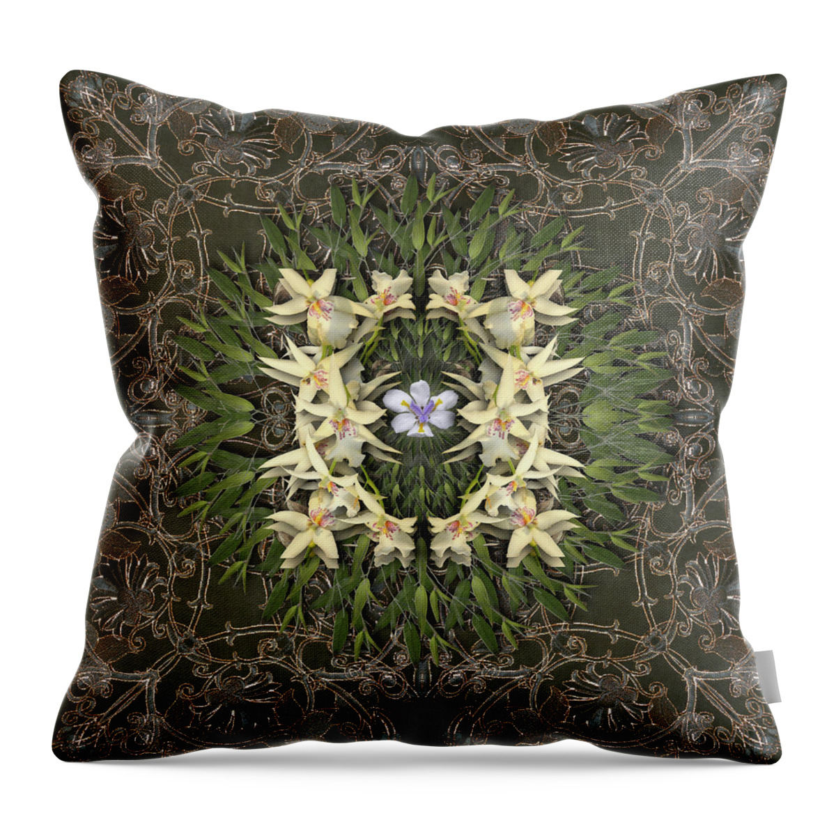 Flowers Throw Pillow featuring the photograph 4428 by Peter Holme III