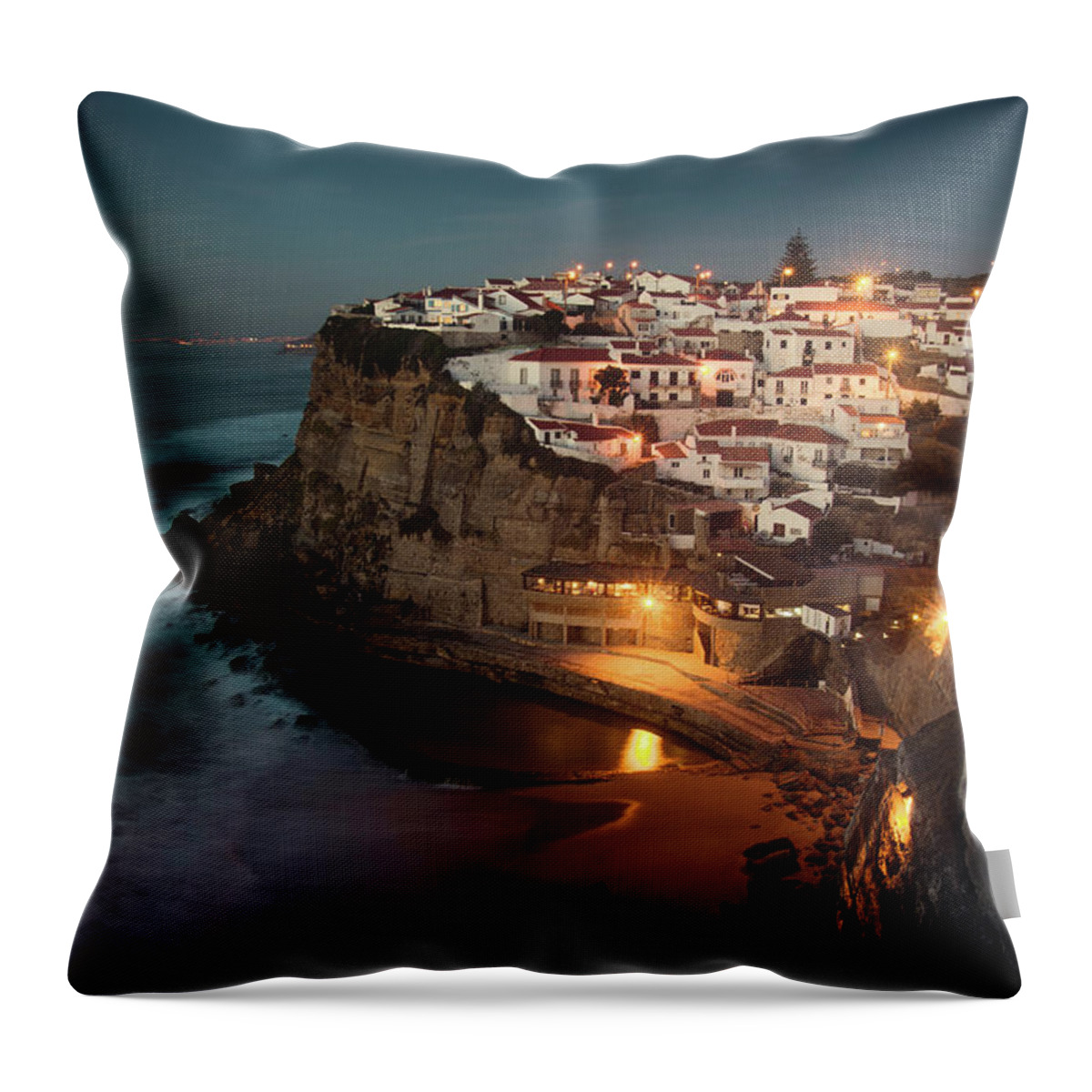 Portugal Throw Pillow featuring the photograph Azenhas do Mar #5 by Carlos Caetano