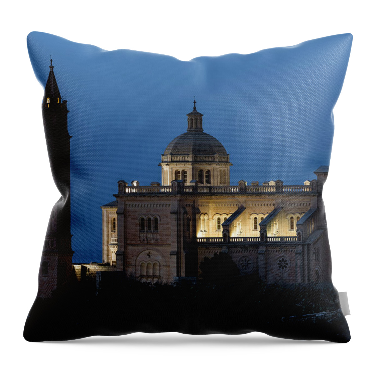 Basilica Ta Pinu Throw Pillow featuring the photograph Basilica Ta Pinu - Gozo #5 by Joana Kruse