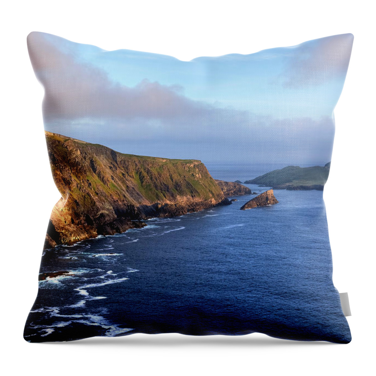 Kerry Cliffs Throw Pillow featuring the photograph Kerry Cliffs - Ireland #5 by Joana Kruse