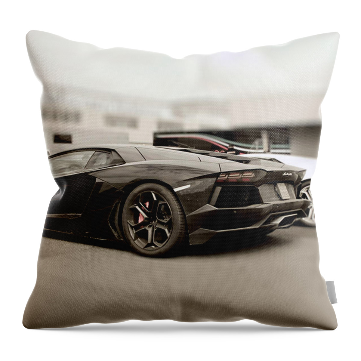Lamborghini Aventador Throw Pillow featuring the photograph Lamborghini Aventador #5 by Jackie Russo