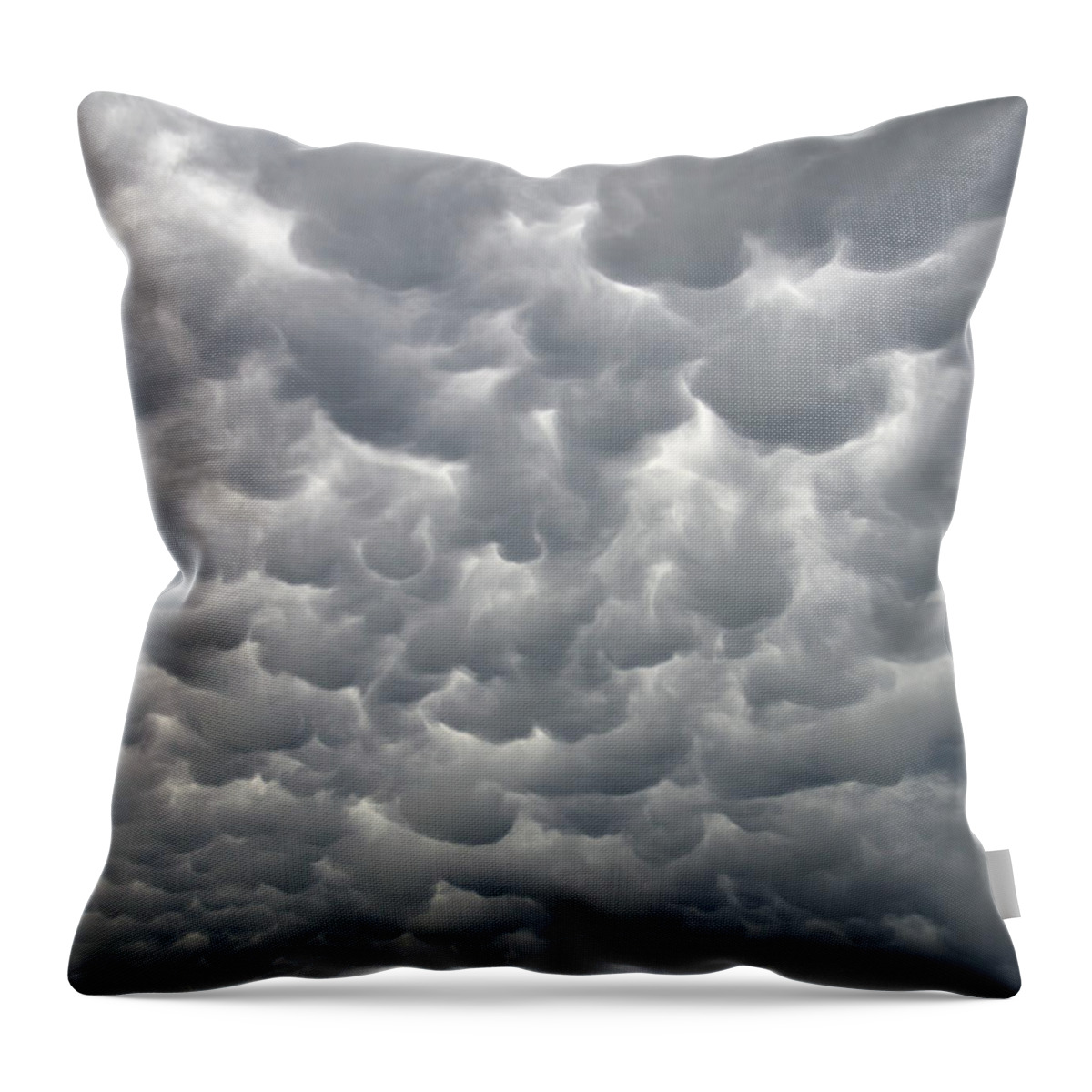 Clouds Throw Pillow featuring the photograph Mammatus Clouds #5 by Ray Mathis