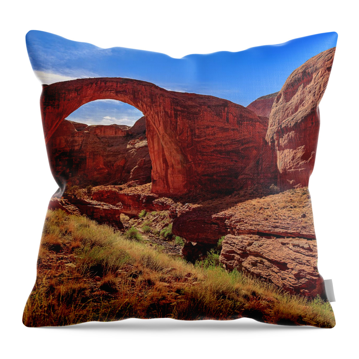 Arch Throw Pillow featuring the photograph Rainbow Bridge Monument #5 by Peter Lakomy