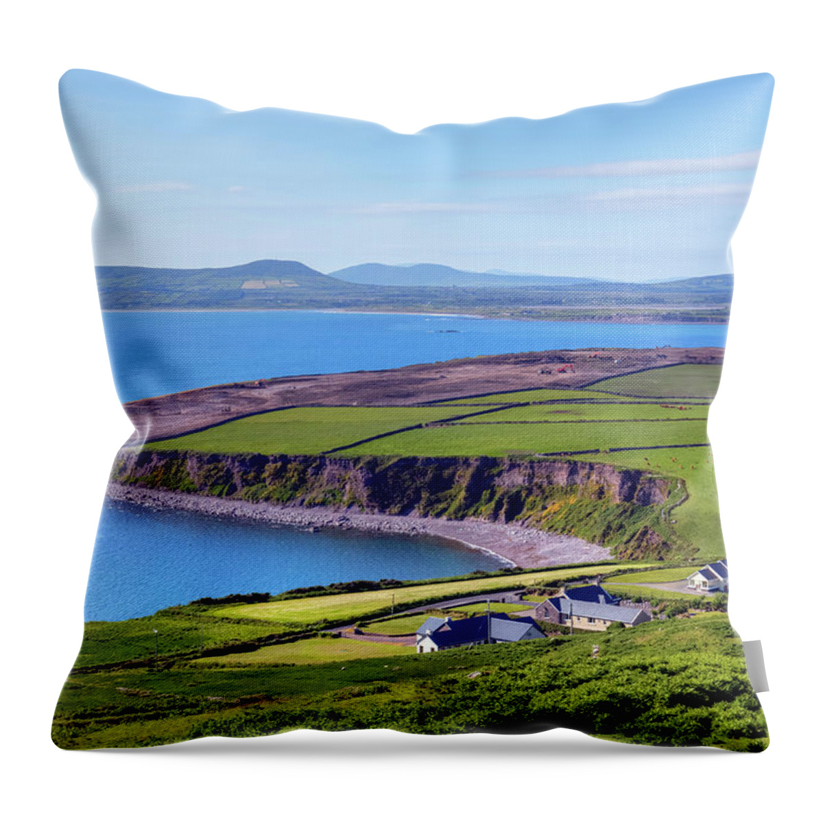 Ballingskelligs Bay Throw Pillow featuring the photograph Ring of Kerry - Ireland #5 by Joana Kruse