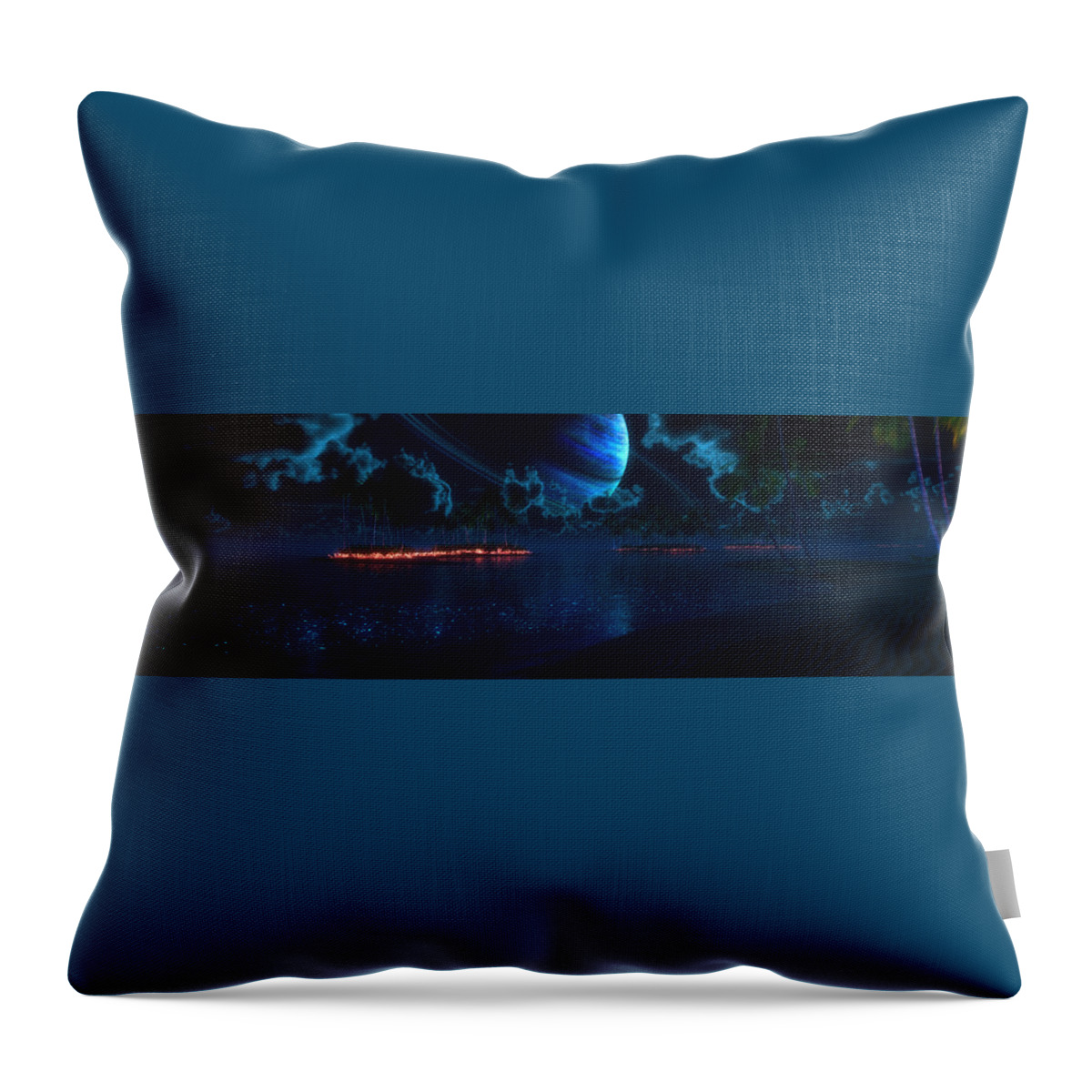 Sci Fi Throw Pillow featuring the digital art Sci Fi #5 by Maye Loeser