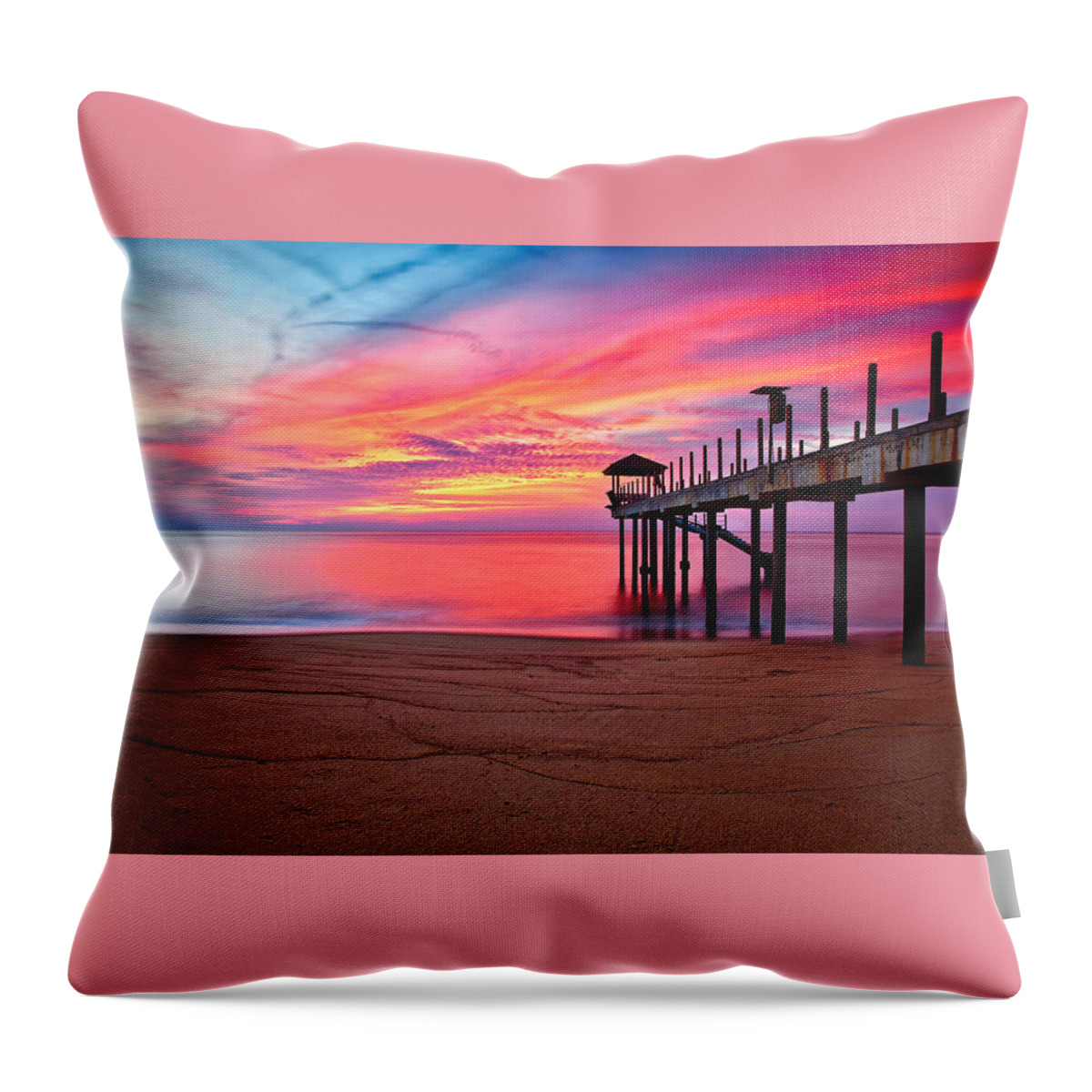 Sunset Throw Pillow featuring the photograph Sunset #5 by Mariel Mcmeeking