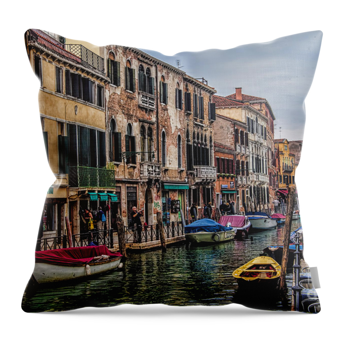 Venice Throw Pillow featuring the photograph Venice #6 by Shirley Mangini