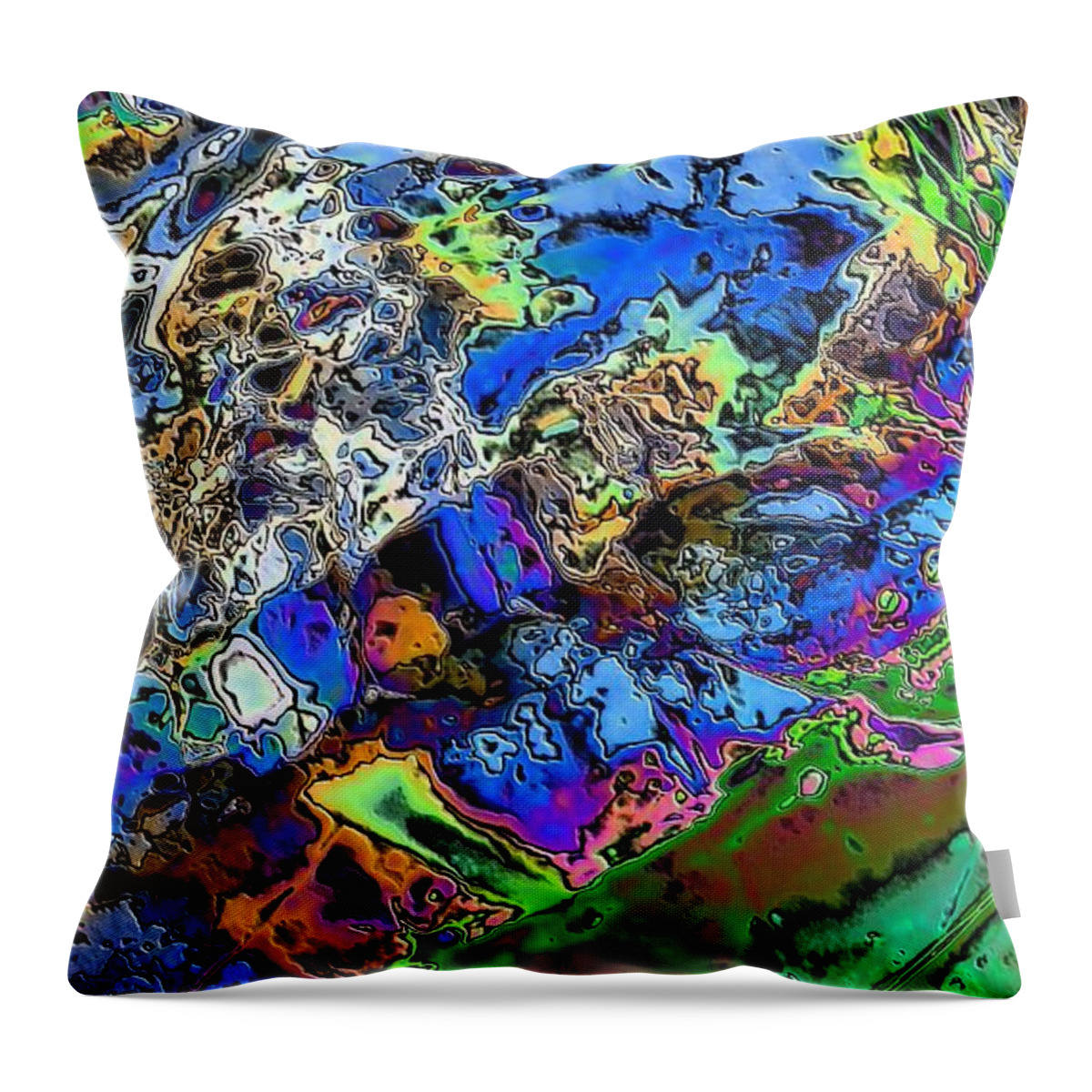Digital Art Throw Pillow featuring the digital art Abstract #53 by Belinda Cox